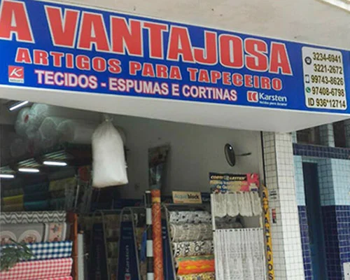 Fachada da loja A Vantajosa em Santos/SP